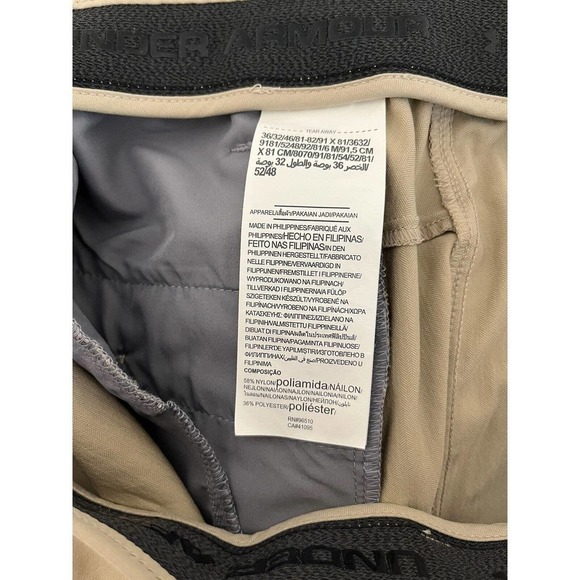 Under Armour The Showdown Pant Men's Size 36x32 Beige Khaki Golf - Picture 10 of 11